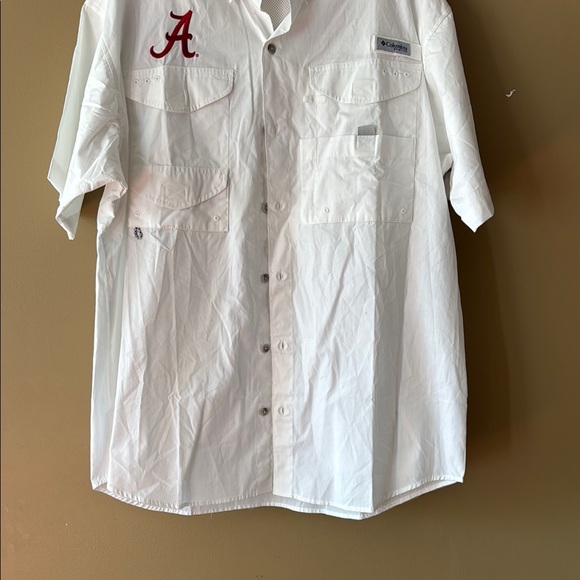 Columbia Men's White Shirt with Alabama Embroidered Logo M - Picture 3 of 9